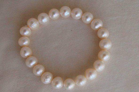 White Stretch Pearl Bracelet BF018