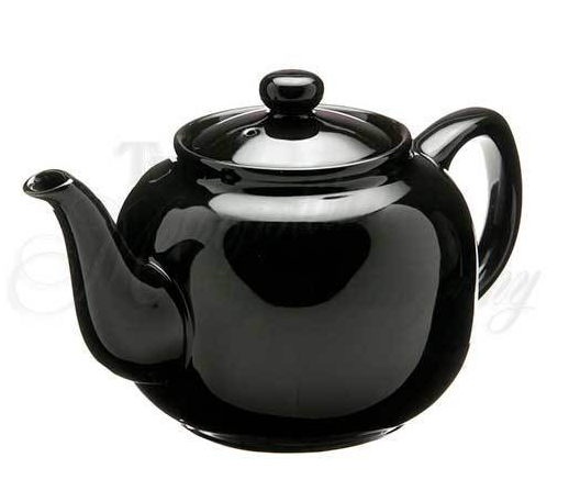 Windsor Ceramic 6 Cup Black Teapot