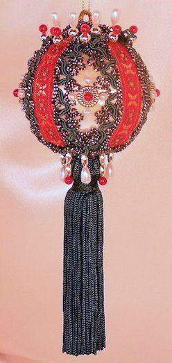 Winter Crown Handcrafted Beaded Victorian Christmas Ornament