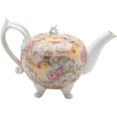 Victorian Ramble Rose Chintz Teapot