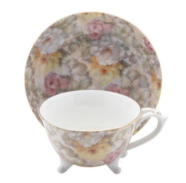Victorian Ramble Rose Chintz Tea Cup and Saucer