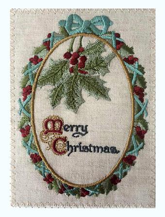 Embroidered Linen Christmas Cards and Carol Wilson Thank You Notes