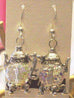 Austrian Crystal Silver Teapot Earrings