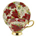 Gold Poinsettia Fine Bone China Teacups Tea Cup with Saucer-Roses And Teacups