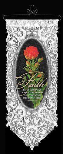 Heritage Lace Inspirational Wall Hangings Faith is... 12 x 20