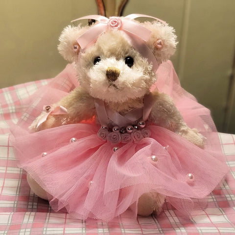 Hope Victorian Teddy Bear – Handmade Collectible Keepsake-Roses And Teacups