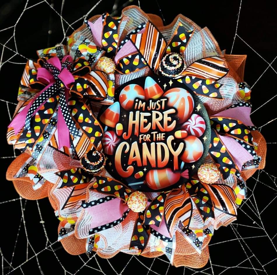 Halloween Candy Fall Wreath