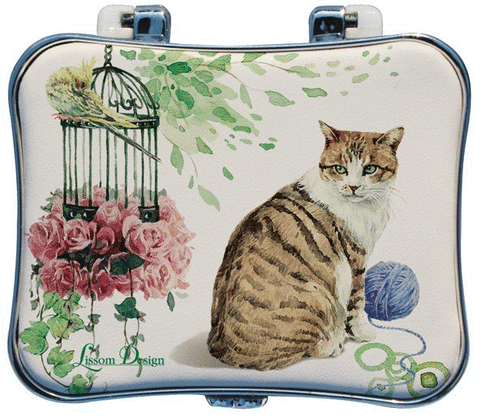 Kitten Deluxe Pill Box - Roses And Teacups 