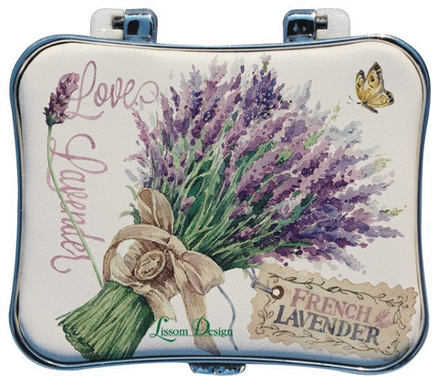 Lavender Deluxe Pill Box - Roses And Teacups 