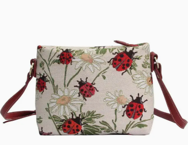 🐞 Lucky Ladybug & Daisy Crossbody Bag – A Whimsical Garden Delight! 🌿-Roses And Teacups