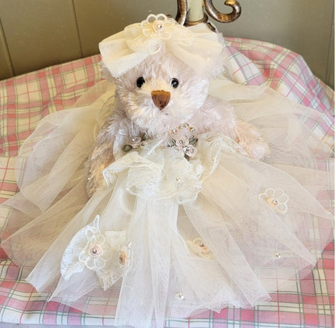 Peace Victorian Teddy Bear – A Gentle Symbol of Harmony and Elegance-Roses And Teacups