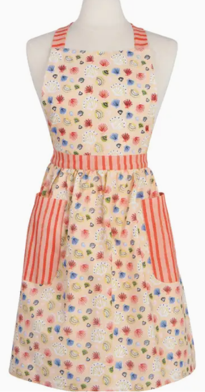 Shelly Seaside Apron-Roses And Teacups