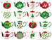 10 Christmas Tea Cups and Teapots Holiday Greeting Cards-Roses And Teacups