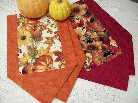 13x42 Autumn Table Runners Orange-Roses And Teacups
