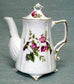 20 oz Teapot with Cream and Sugar Set Porcelain Pansy with Additional Pattern Choices-Roses And Teacups