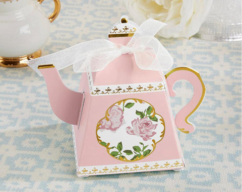 24 Pink Teapot Favor Boxes