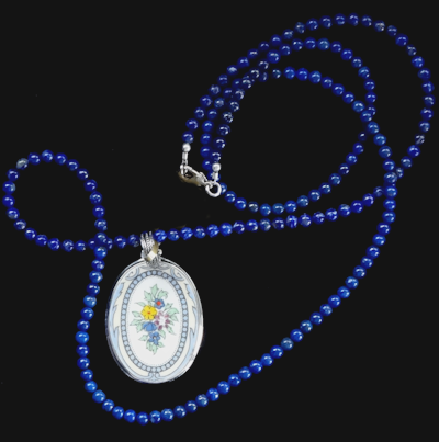 28 inch Blue Agate Beads