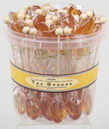 50 Individually Wrapped Clover Honey Flavored Tea Spoons-Roses And Teacups