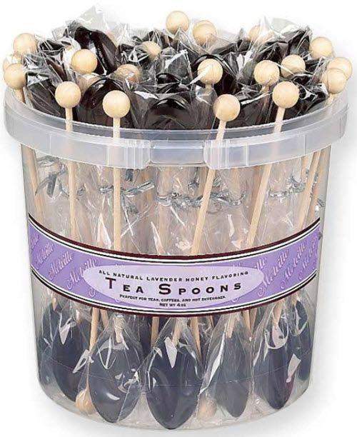50 Lavender Honey Flavored Teaspoons are yummy tea party favors!-Roses And Teacups