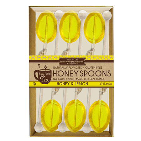 6 Pack of Honey and Lemon Naturally Flavored Tea Spoons-Roses And Teacups