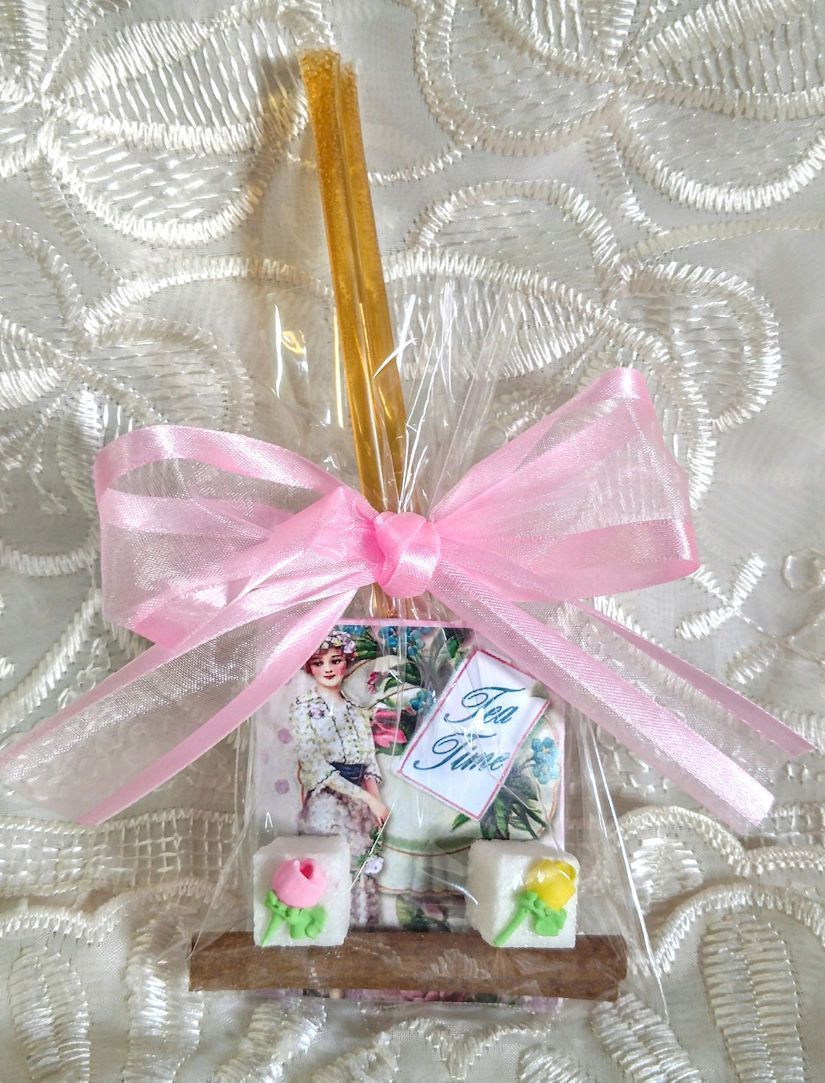 6 Tea Party Tea Time Party Favor Bags-Roses And Teacups