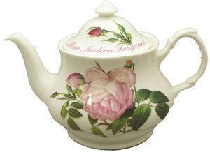 6C Versailles English Bone China Teapot-Roses And Teacups