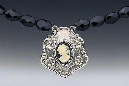 Arlington Silver Spoon Cameo Pendant Necklace