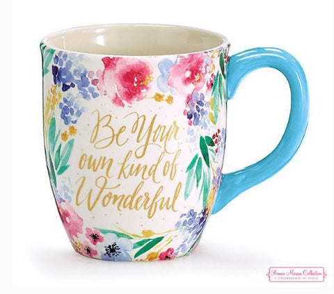 Be Your Own Kind of Wonderful Floral Mug-Roses And Teacups
