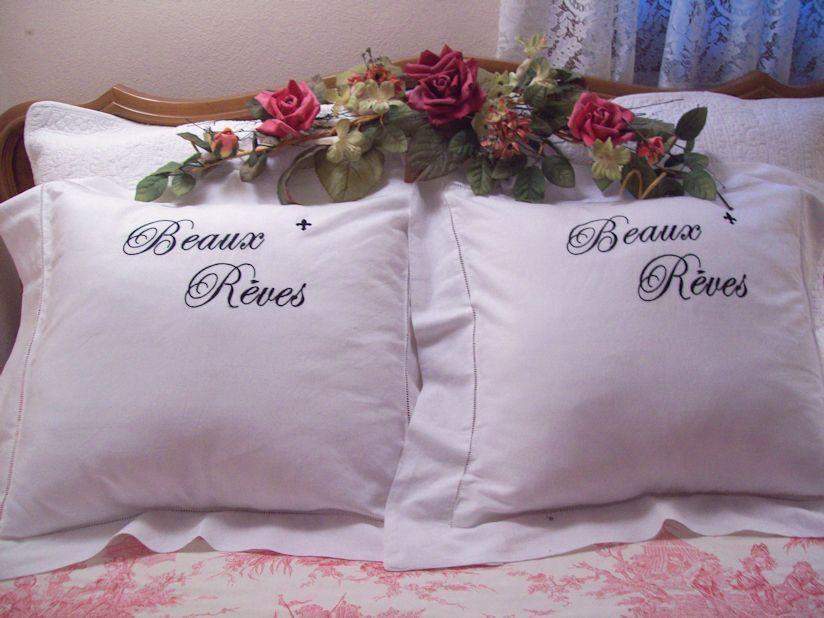 Beaux Reves Sweet Dreams Pillow Shams and Pillows-Roses And Teacups