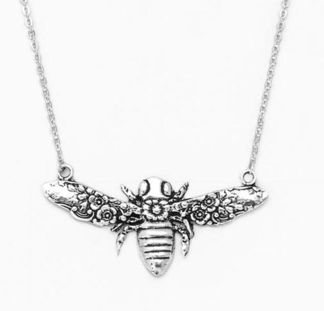 Bee Silver Spoon Necklace
