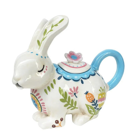 Bloom Bunny Handmade Ceramic Teapot