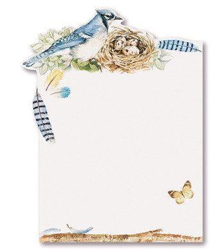 Blue Jay Sticky Notes Pad-Roses And Teacups