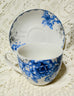 Blue and Gray England Rose Teacups and Saucers Case of 24 with 24 Tea Cups & 24 Saucers Cheap price; elegant appearance!