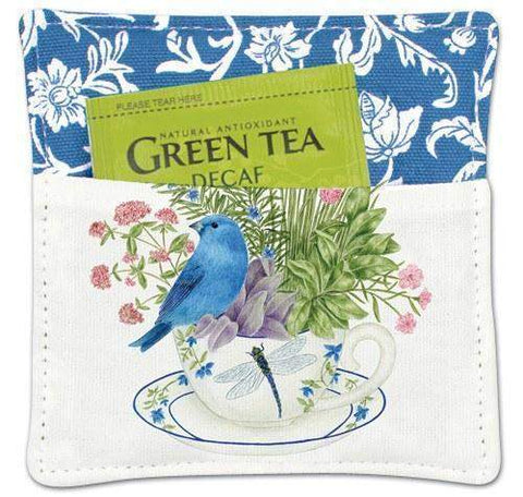 Bluebird Spiced Mug and Tea Cup Mat with Tea Bag-Roses And Teacups