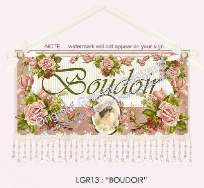 Boudoir 16 x 10 Wall Hanging