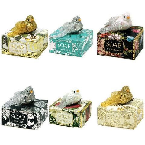 Boxed Soap with Beautiful Bird - Floral Cranberry - Limited Supply