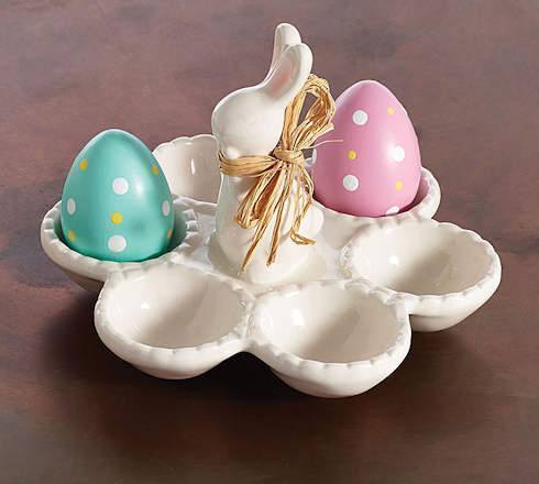 Bunny Rabbit Egg Dish-Roses And Teacups