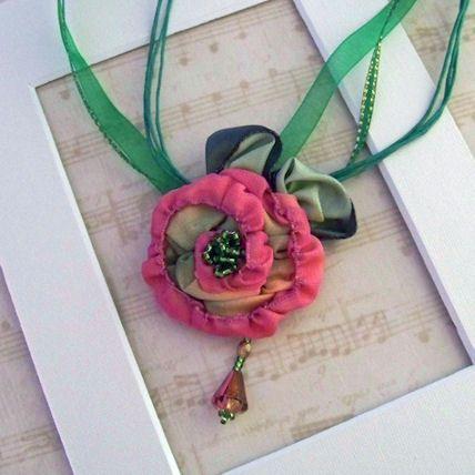Calypso Rose Ribbon Necklace-Roses And Teacups
