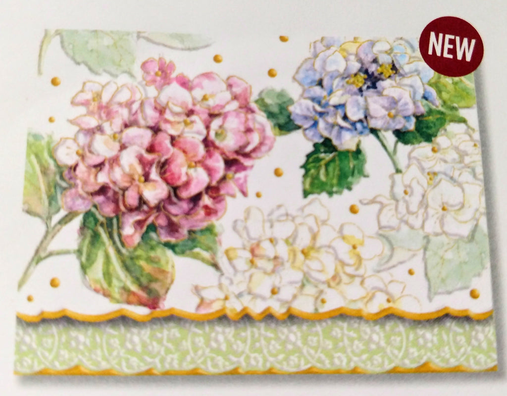 Carol Wilson Classic Hydrangea Note Card Portfolio-Roses And Teacups