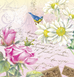 Carol Wilson Daisy Rose Hardcover Memo Pad with Designer Pen Carol's Rose Garden-Roses And Teacups