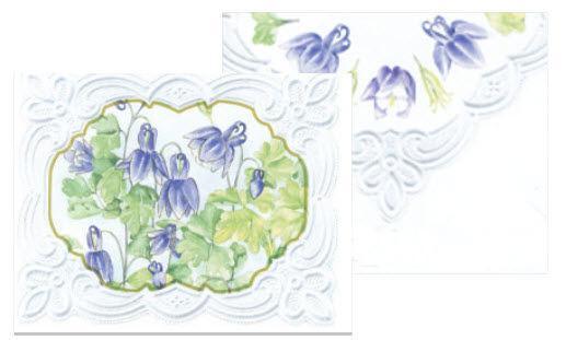 Carol Wilson Lilac Drops Note Card Portfolio-Roses And Teacups