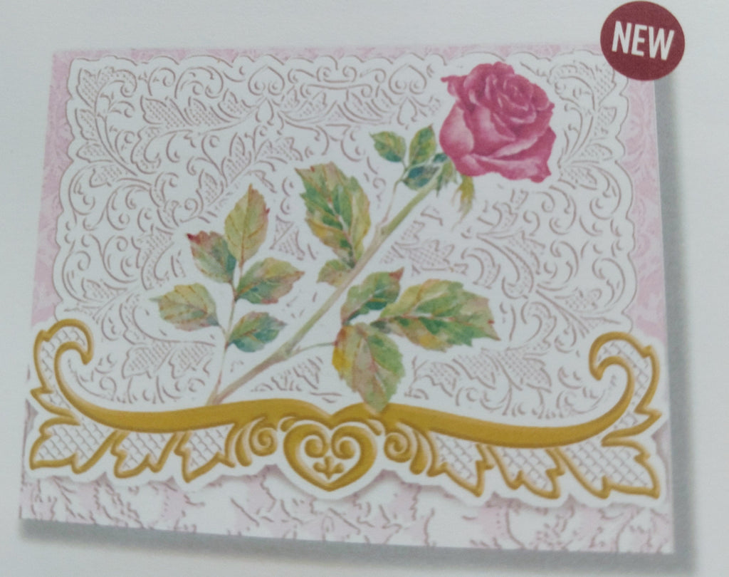 Carol Wilson Red Rose Note Card Portfolio-Roses And Teacups