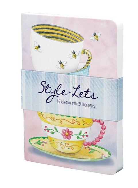 Carol Wilson Stacked Tea Cups Notebook - Limited Supply!-Roses And Teacups