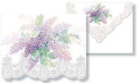 Carol Wilson Summer Lilacs Note Card Portfolio-Roses And Teacups