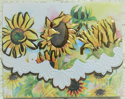 Carol Wilson Sunflowers Note Card Portfolio-Roses And Teacups