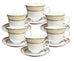 Case of 36 Gold Border Porcelain Wholesale Tea Cups and Saucers-Roses And Teacups