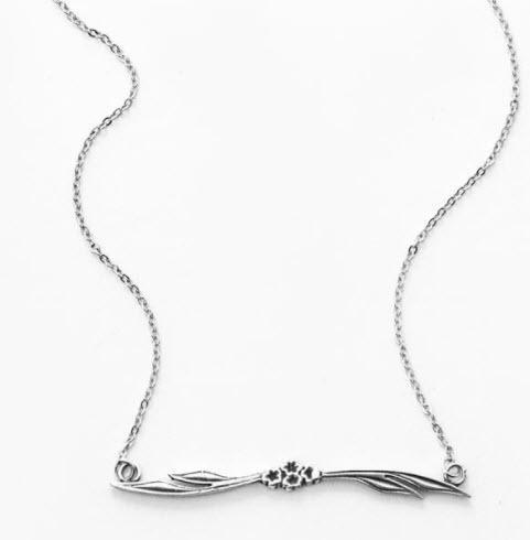 Celine Silver Spoon Bar Necklace