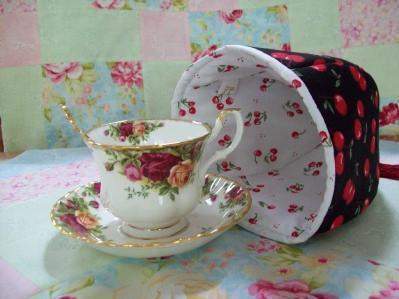 Cherries Cherries Tea Cup Cozy Cover-Roses And Teacups