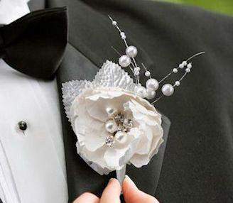 Chic and Shabby Boutonniere-Roses And Teacups