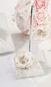Chic and Shabby Bridal Pen Set-Roses And Teacups